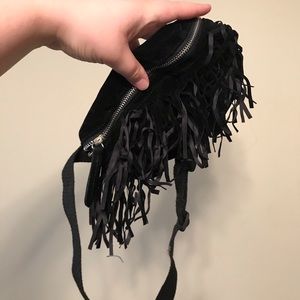 Suede Fringe fanny pack